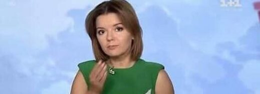 Presentadora de noticias de Ucrania se quedó sin diente en plena transmisión en vivo