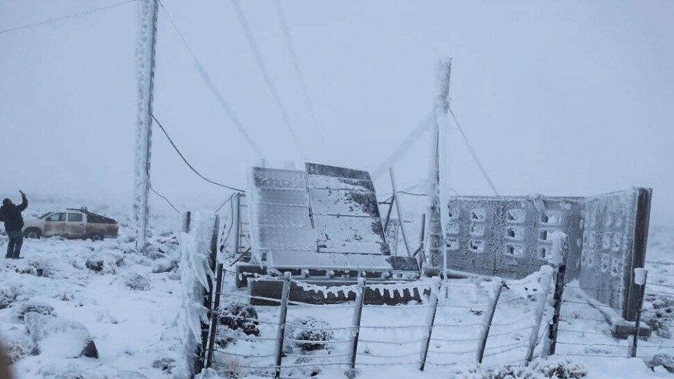 Clic para aumentar La Patagonia argentina, cubierta de nieve: temperaturas de 20 grados bajo cero