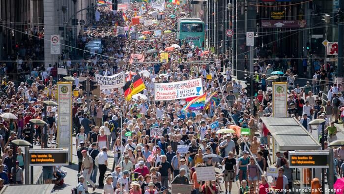Demonstrators in Berlin 1