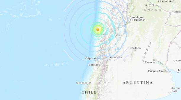 El epicentro del sismo se registró a 60 kilómetros del Norte de Huasco (norte de Chile).