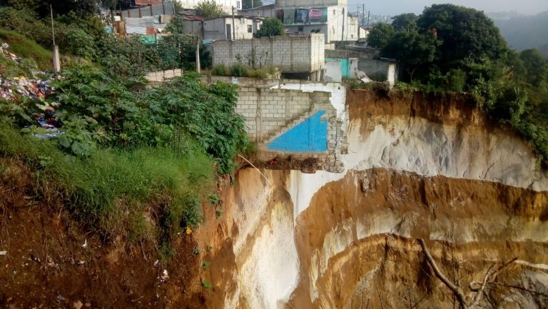 Heavy rain from 12 September 2020 triggered several landslides in Guatemala City, damaging homes