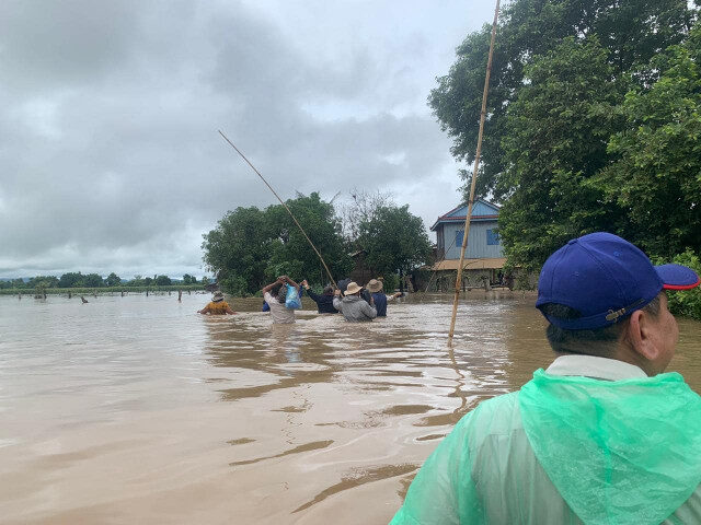 The heavy rains have caused flashfloods throughout Cambodia.