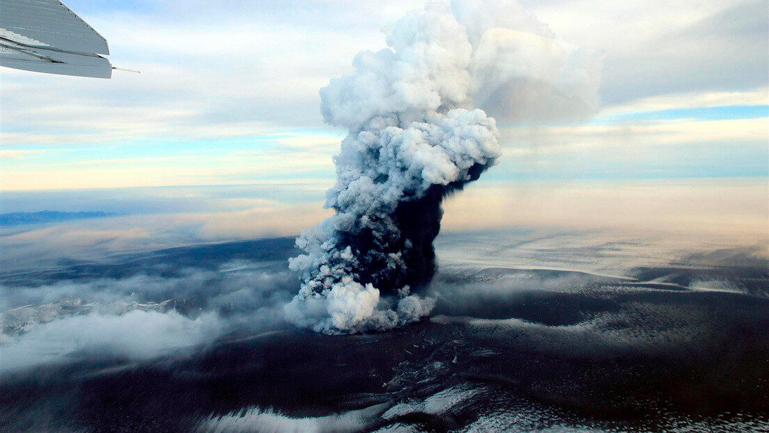 Erupción del volcán Grimsvotn, Islandia, 24 de mayo de 2011.