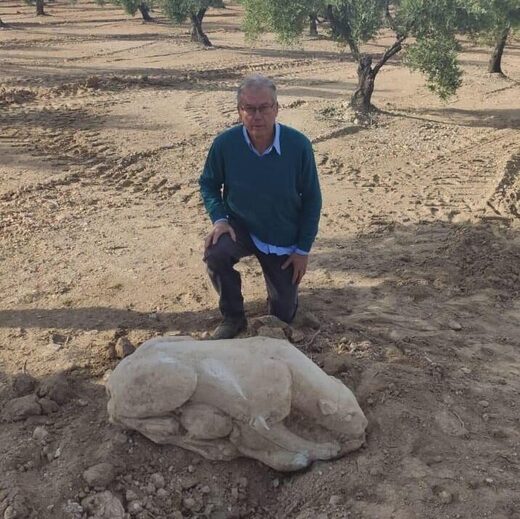 leona de piedra,agricultor,España,pieza arqueológica