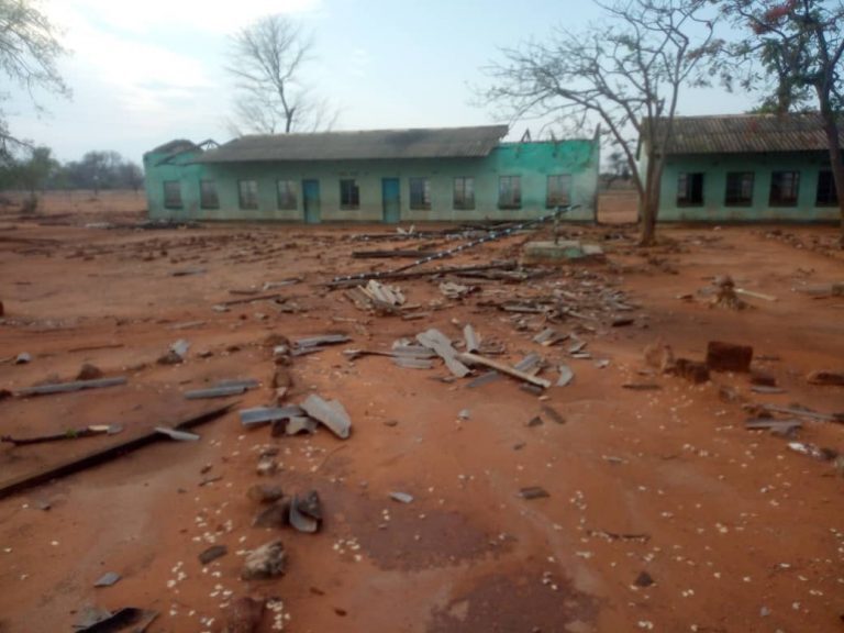 Flood and storm damage in Chipinge, Zimbabwe, November 2020.