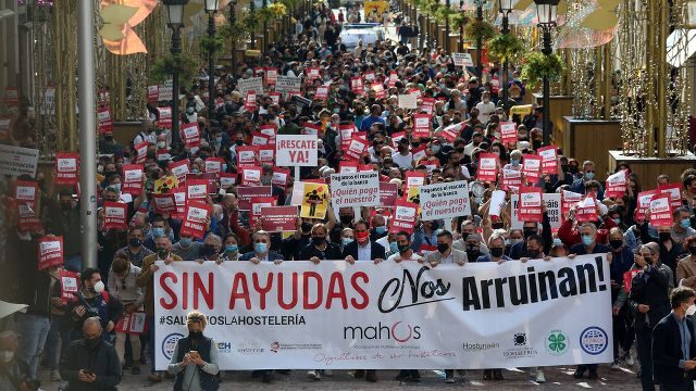 La hostelería se manifesta por toda España sin apenas cobertura mediática