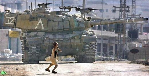 tanque niño palestino