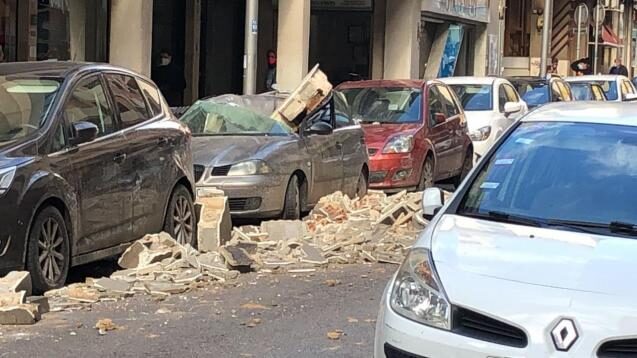 Storm Hortense causes damage.