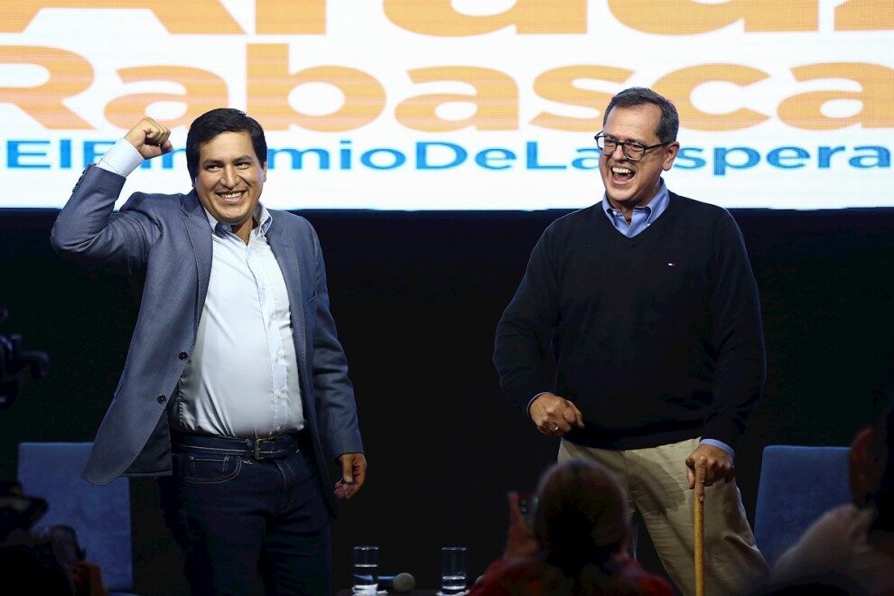 El candidato correísta Andrés Arnaúz
