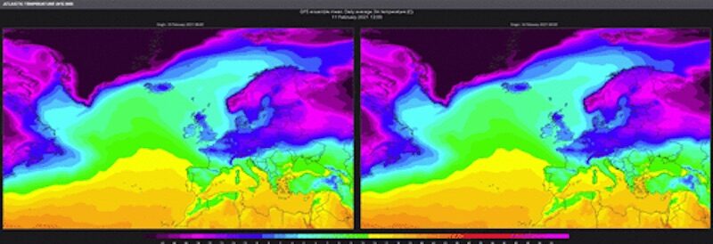 cold temperatures Europe
