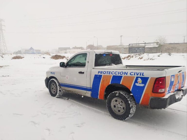 Clic para aumentar Imagen de la nevada en Ciudad Juárez este 14 de febrero