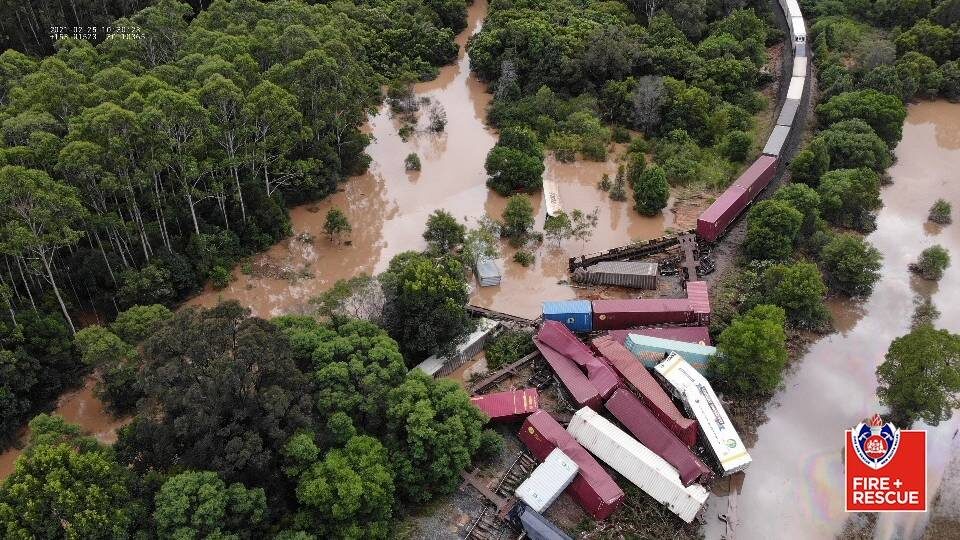 Half of this 1,500-metre-long train derailed