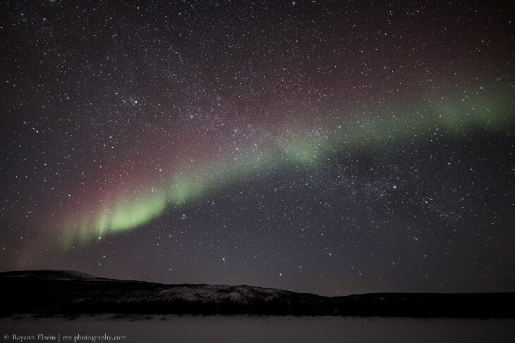 Red auroras on March 10, 2021 @ Utsjoki, Finnish Lapland