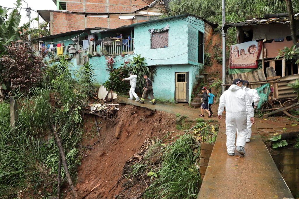 Landslide in Cali, Colombia, March 2021.