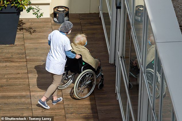 elderly patient wheel chair nurse
