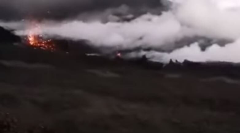 Pacaya volcano lava flow