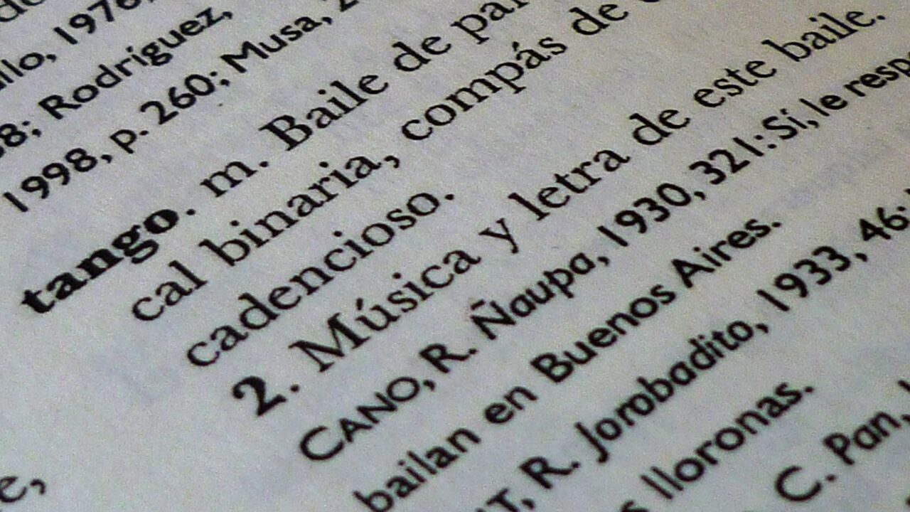 tango diccionario