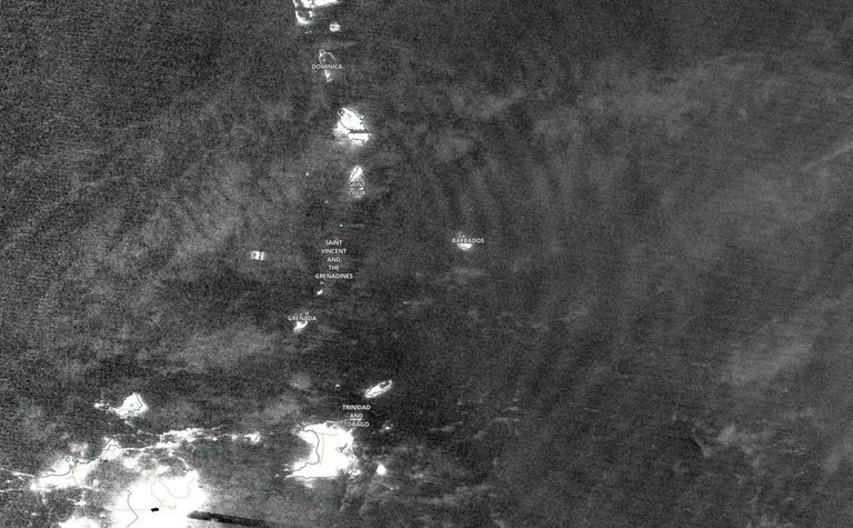 Ondas de Gravedad,registradas,erupción,volcán,La Soufrière