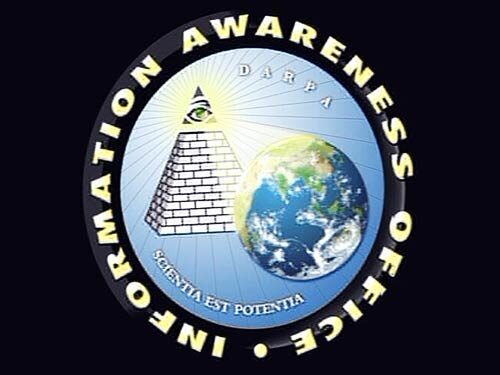 El logotipo de la Oficina de Conciencia de la Información de DARPA, que supervisó la Conciencia Total de la Información durante su breve existencia