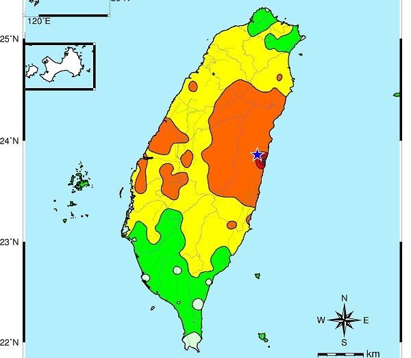 Taiwan earthquakes