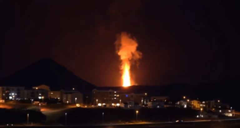 erupts