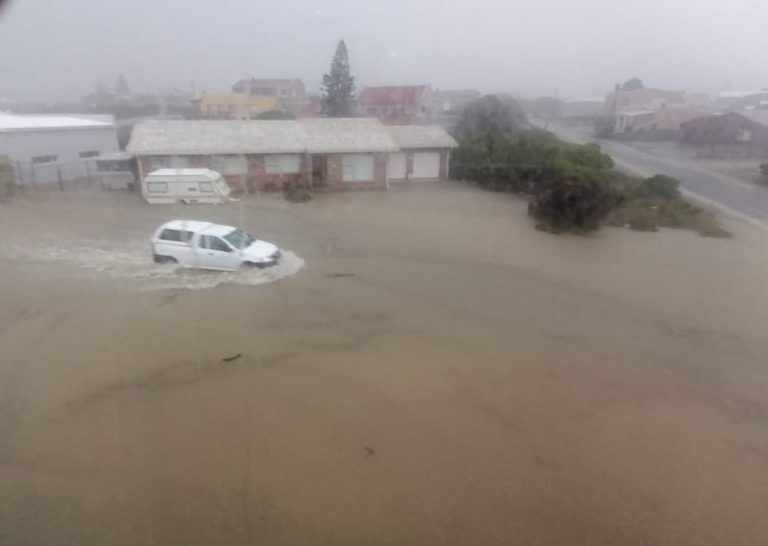 Floods in Cape Agulhas, South Africa, May 2021.