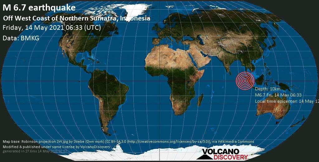 Sumatra earthquake map