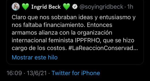 Ingrid Beck,Divisiones financiadas,oligarcas,periodista,feminista,nned Parenthood,lista negra,derecha argentina