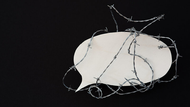 barbed wire speech bubble