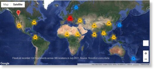 Floods worldwide, July 2021.