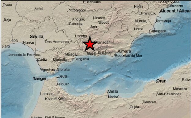 Un terremoto,4,5 de magnitud,Málaga,España