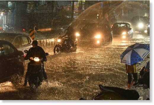 aguacero,10 centímetros,lluvia,2 horas,Hyderabad,India
