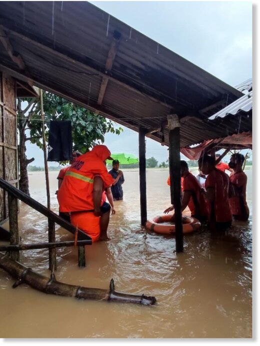 Flood rescue in Ormoc, Leyte Province, Philippines