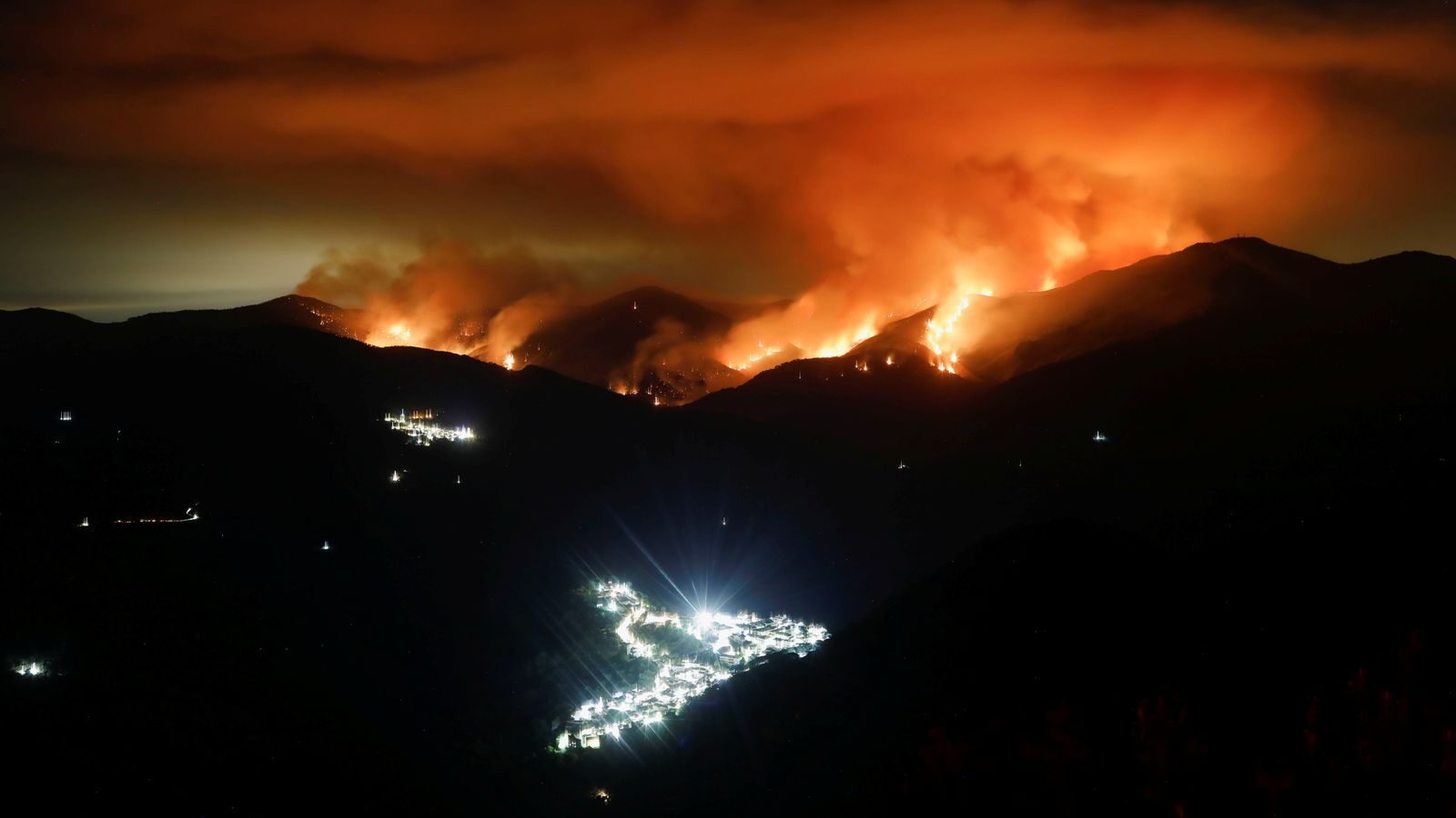 The wildfire has been raging since Wednesday