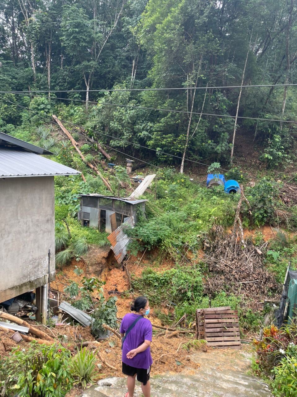 Landslide Panampang, Sabah, Malaysia