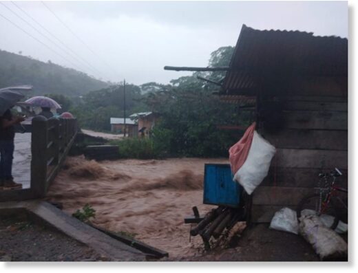 Flash floods in Quiche, Guatemala, April 2021.