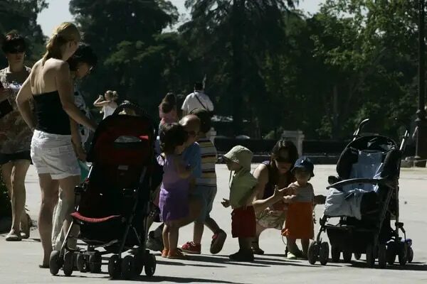 Familias en un parque