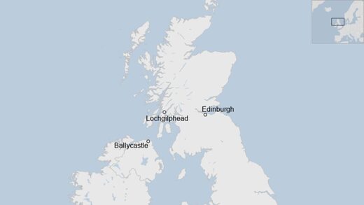 mapa,Escocia,Irlanda