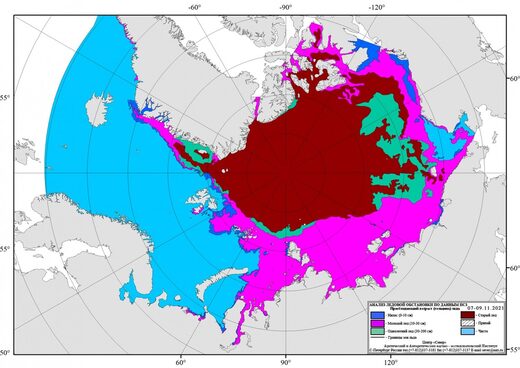 ice northern sea map