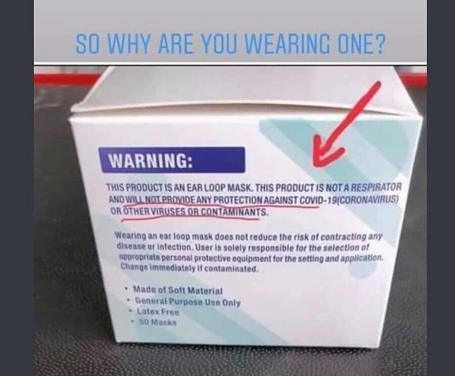 Clic para aumentar covid mask warning label