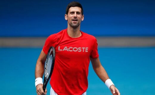 Novak Djokovic durante el Abierto de Australia 2021