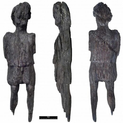 Figura de madera,extremadamente,rara,2000,años,desenterrada,zanja,Buckinghamshire