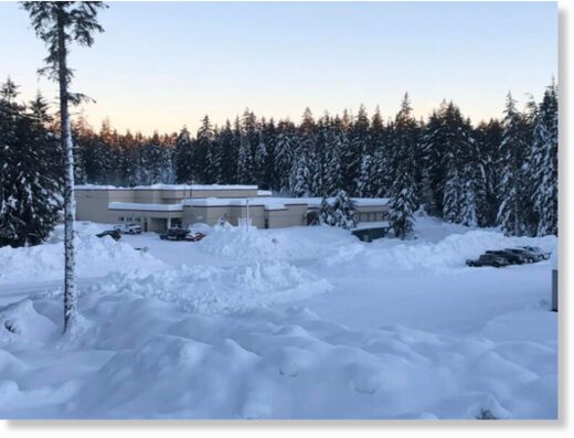 The school building in Yakutat, which will be closed through January 14th due to dangerous snow accumulation