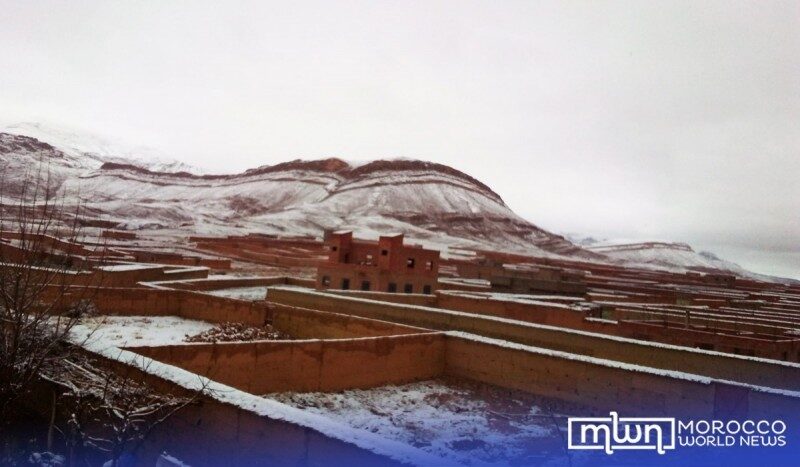 Snow-Covered Tinejdad, Unusual Scenes in Desert Climate