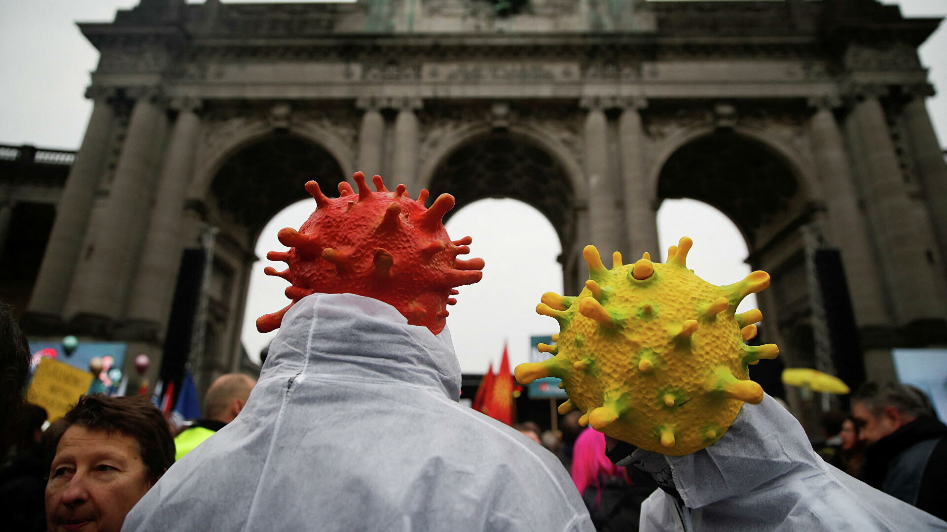 Brussels covid protest