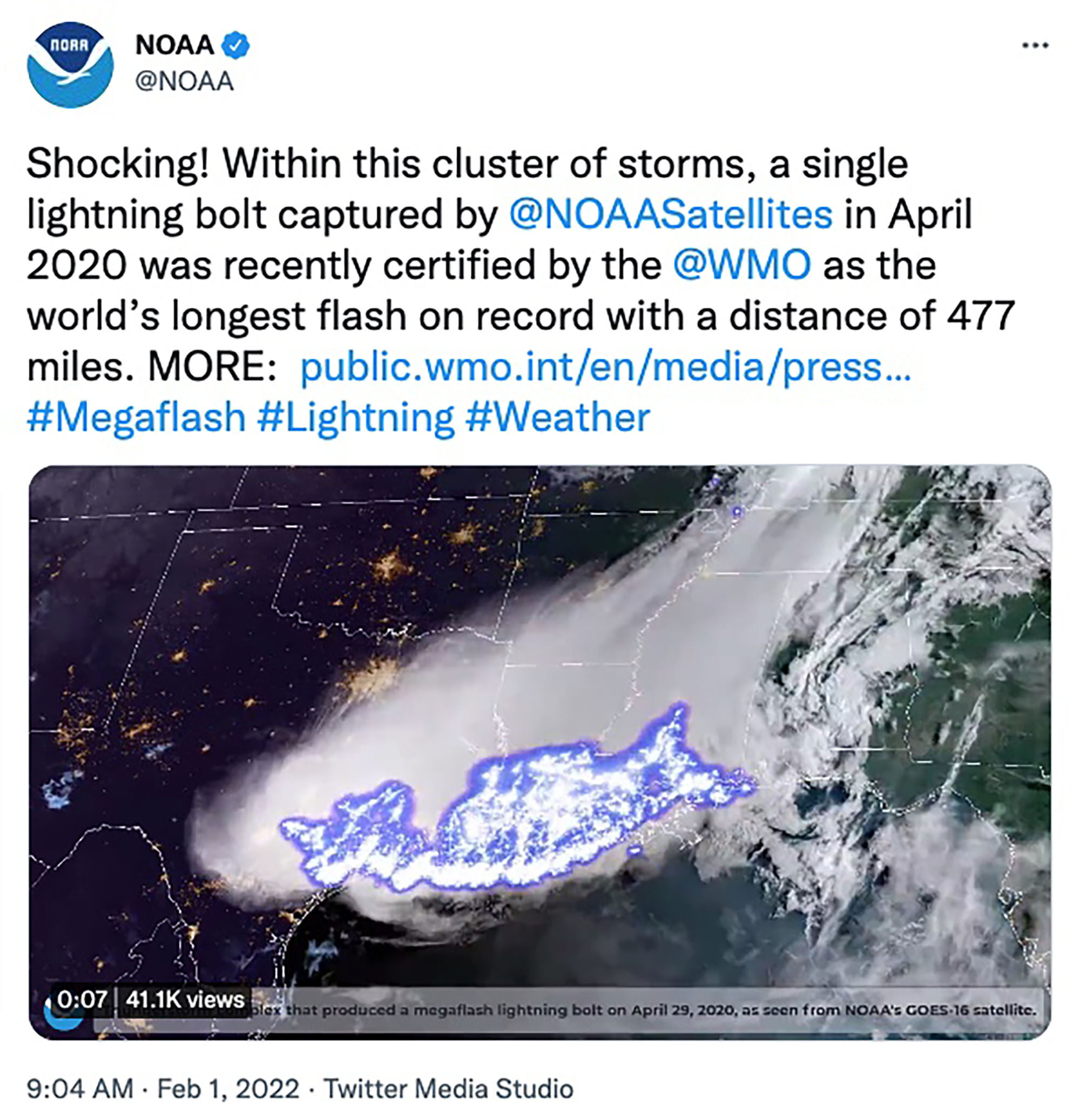 Lightning usually doesn’t extend farther than 10 miles.