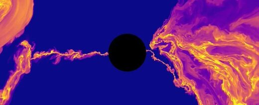 computer simulation black hole flares jets
