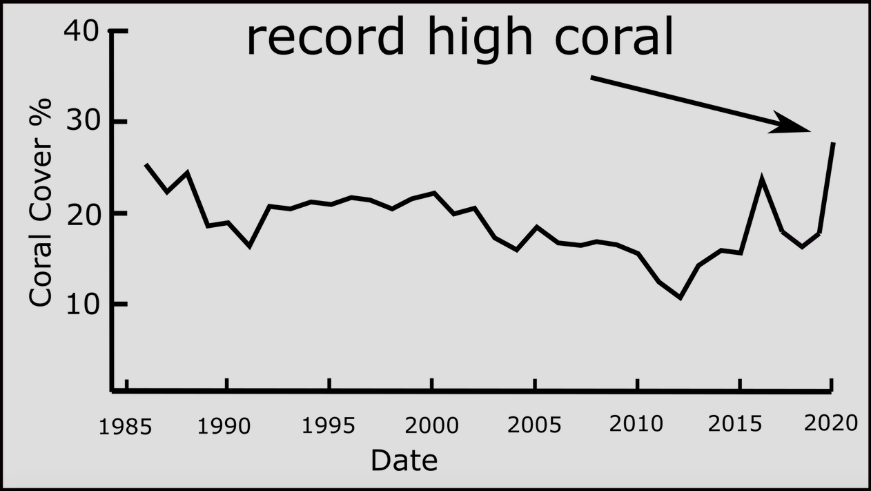 The GBR coral growth chart