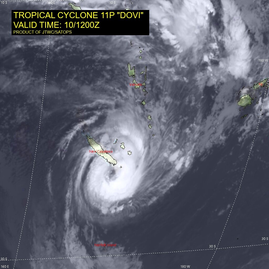 Satellite image Tropical Cyclone Dovi