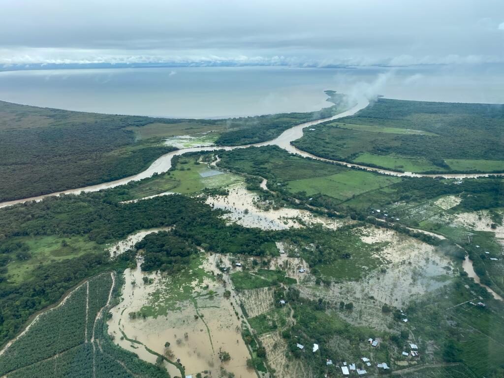 Several rivers broke their banks in Urabá sub-region of Antioquia, Colombia, early March 2022.